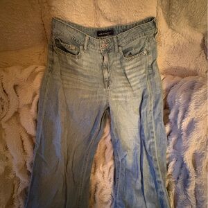 Aeropostale high rise, wide leg light wash jeans